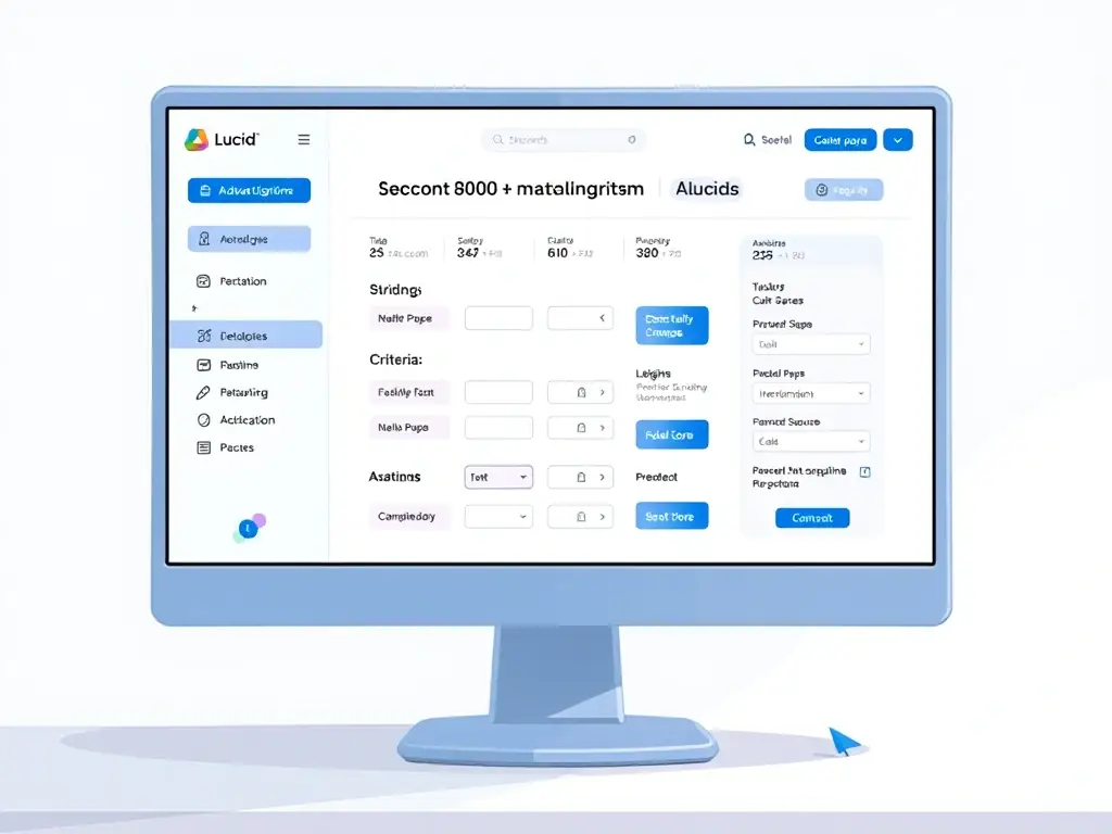 An image of Lucid's advanced matching algorithm interface, highlighting the various filters and criteria used to find compatible matches. The interface is user-friendly and customizable.
